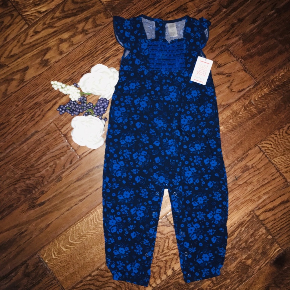 18MO Carters Royal Blue Floral Jumper